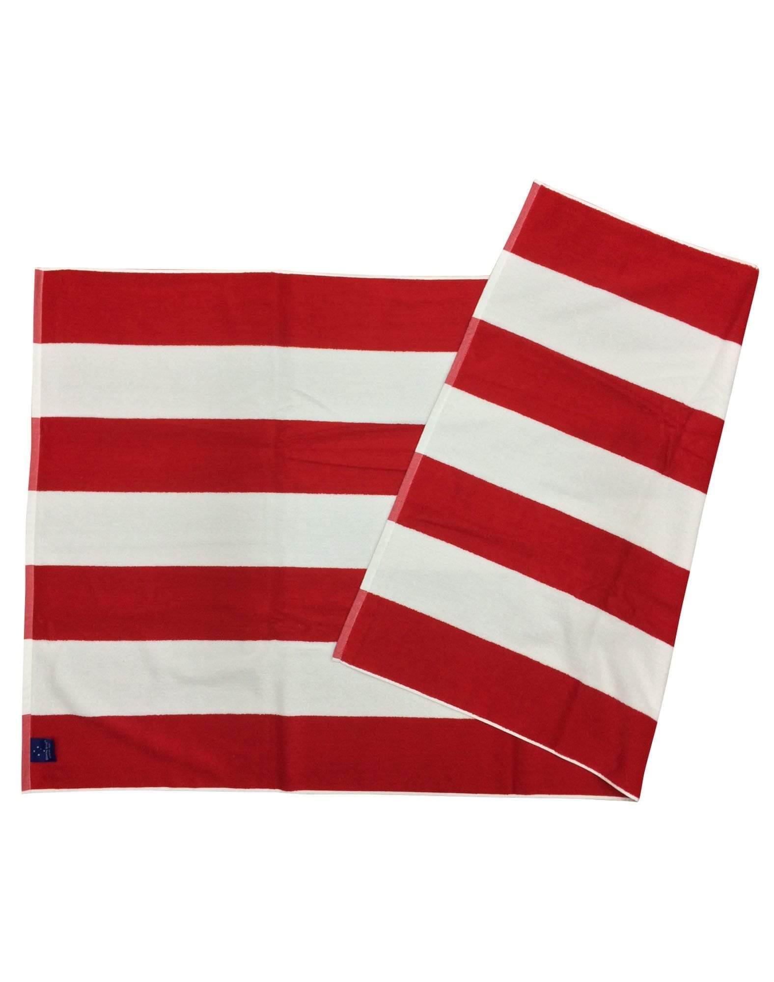Striped Beach Towel TW07 Work Wear Australian Industrial Wear "162.5cm (L) 87.5cm (W)" Red/White 